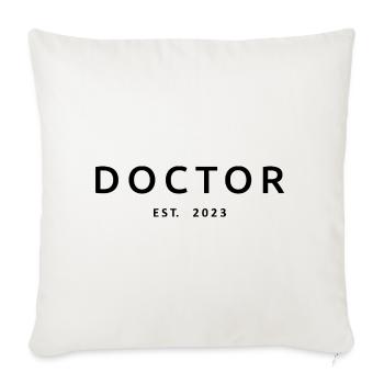 Doctor Est. 2023 Cadeau d’étudiant diplômé en médecine - Housse de coussin décorative 45 x 45 cm - blanc nature - Devant