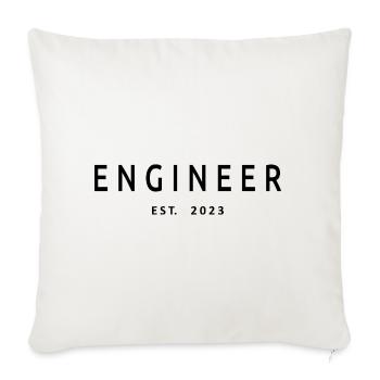 Engineer Est. 2023 Graduation Engineering Student - Sofa pillowcase 17,3'' x 17,3'' (45 x 45 cm) - natural white - Front