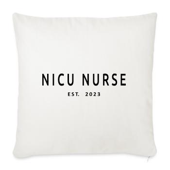 NICU Nurse Est. 2023 Neonatal Intensivpflege - Sofakissenbezug 45 x 45 cm - Naturweiß  - Vorne
