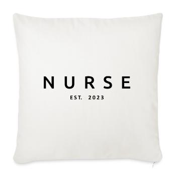 Infirmière Est. 2023 Remise des diplômes aux étudiants en soins infirmiers - Housse de coussin décorative 45 x 45 cm - blanc nature - Devant