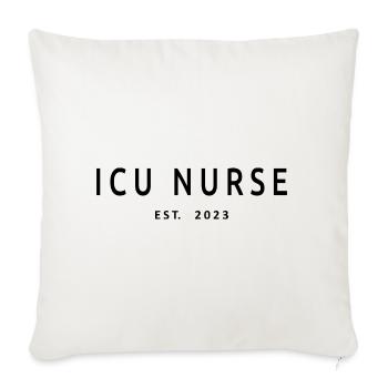 ICU Nurse Est. 2023 Absolventin der Krankenpflege - Sofakissenbezug 45 x 45 cm - Naturweiß  - Vorne