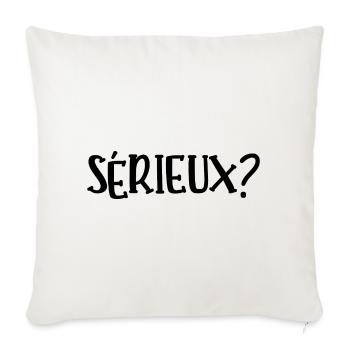 sérieux - Housse de coussin décorative 45 x 45 cm - blanc nature - Devant