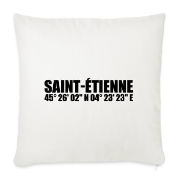 Saint-Étienne Coordinates - Sofa pillowcase 17,3'' x 17,3'' (45 x 45 cm) - natural white - Front