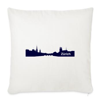 Zürich City Stadt Design - Alpha - Geschenkidee - Sofakissenbezug 45 x 45 cm - Naturweiß  - Vorne