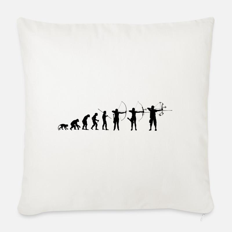 ArcheryKind_2026_Bk - Sofakissenbezug 45 x 45 cm - Naturweiß 