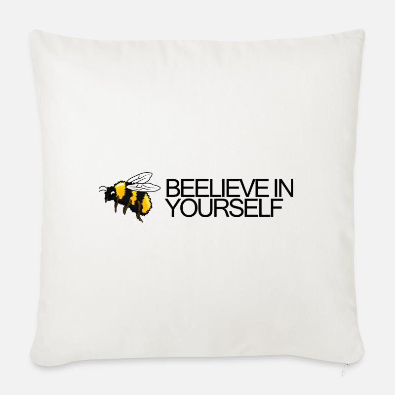 Hummel – Glaub an dich selbst - Sofakissenbezug 45 x 45 cm - Naturweiß 
