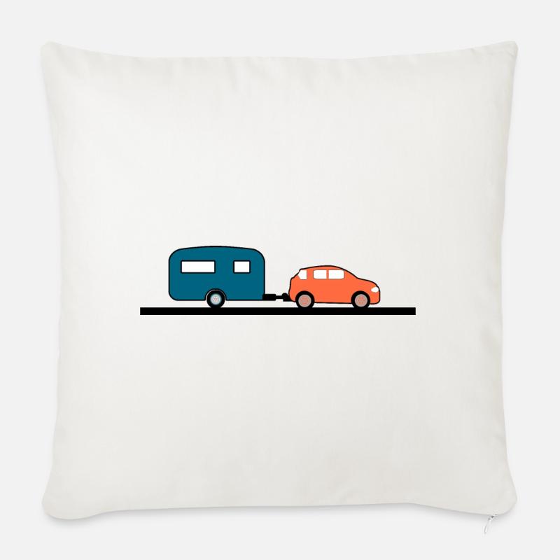 Auto - Sofakissenbezug 45 x 45 cm - Naturweiß 