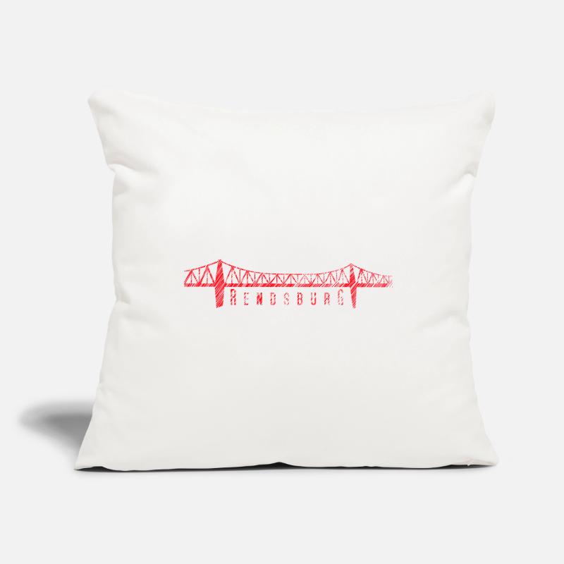 Rendsburg High Bridge – Typography Scribble Design Sofa pillowcase 17,3'' x 17,3'' (45 x 45 cm)