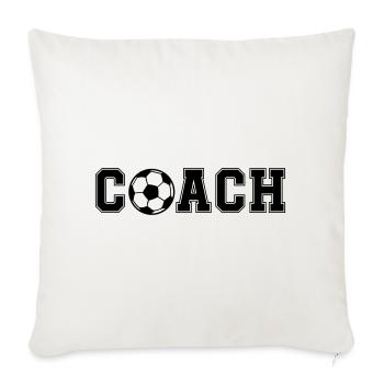 Football Coash - Sofa pillowcase 17,3'' x 17,3'' (45 x 45 cm) - natural white - Front