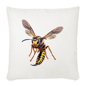 Guêpe allemande - Housse de coussin décorative 45 x 45 cm - blanc nature - Devant