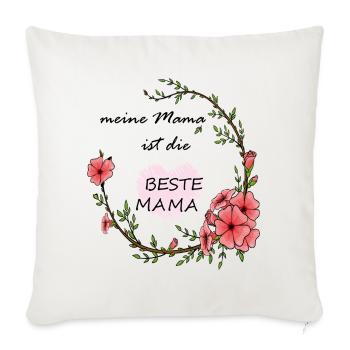 Best Mom Heart - Sofa pillowcase 17,3'' x 17,3'' (45 x 45 cm) - natural white - Front