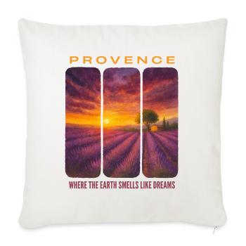 Lavande de Provence - Housse de coussin décorative 45 x 45 cm - blanc nature - Devant
