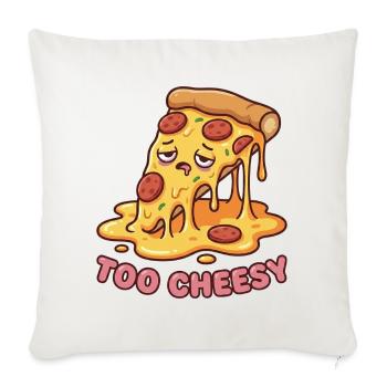 Too Cheesy Pizza Melt - Sofa pillowcase 17,3'' x 17,3'' (45 x 45 cm) - natural white - Front