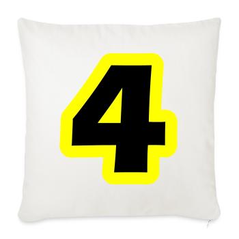 4 Symbole numérique - Housse de coussin décorative 45 x 45 cm - blanc nature - Devant