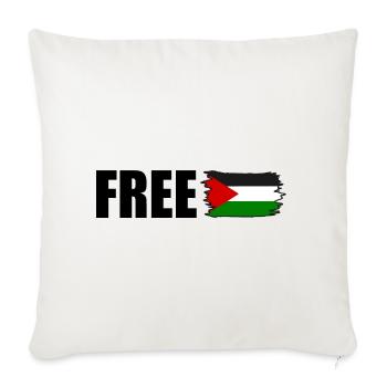 Free palestine - Housse de coussin décorative 45 x 45 cm - blanc nature - Devant
