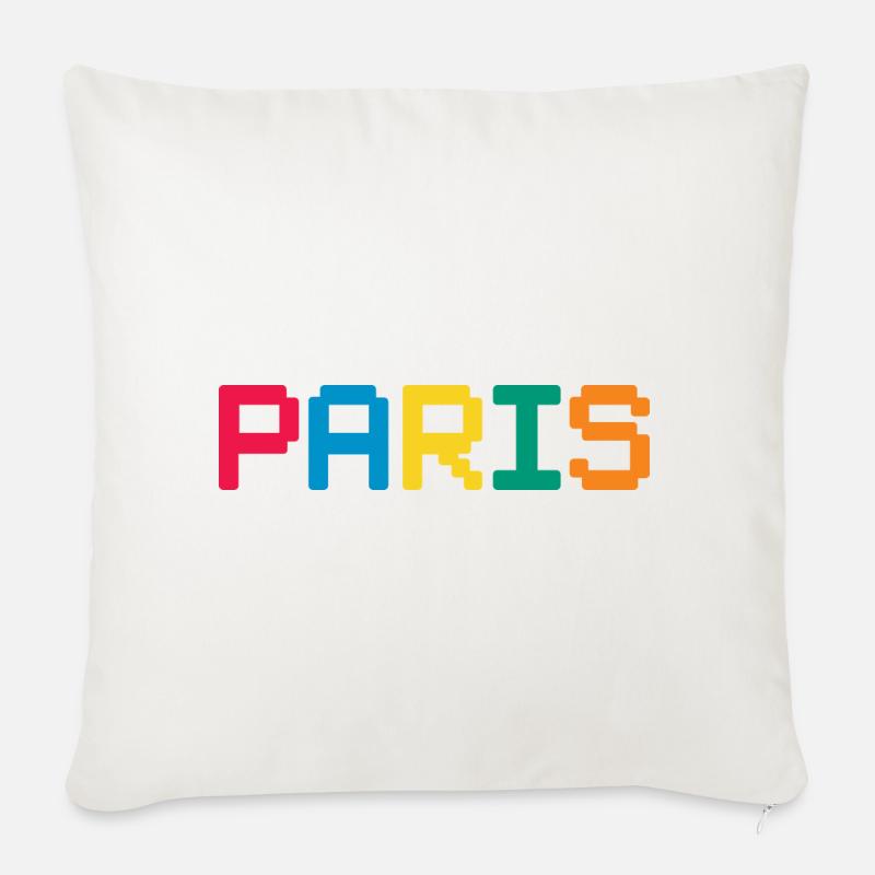 PARIS Pixel - Sofakissenbezug 45 x 45 cm - Naturweiß 