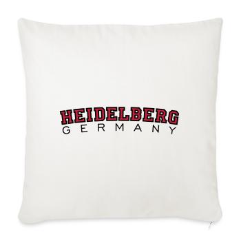 Heidelberg Germany Red/Black - Sofa pillowcase 17,3'' x 17,3'' (45 x 45 cm) - natural white - Front
