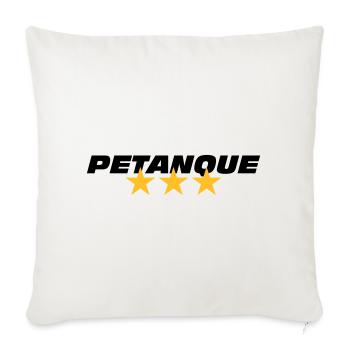 Petanque - Housse de coussin décorative 45 x 45 cm - blanc nature - Devant