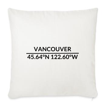 Vancouver, Washington, États-Unis Coordonnées - Housse de coussin décorative 45 x 45 cm - blanc nature - Devant