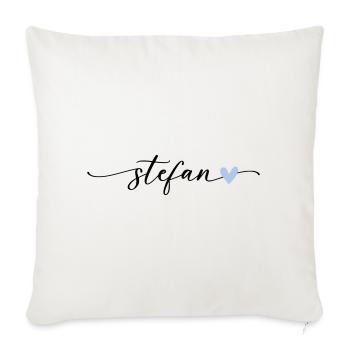 Stefan Name Calligraphie Police - Housse de coussin décorative 45 x 45 cm - blanc nature - Devant