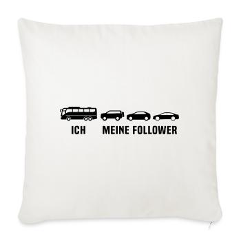 Busfahrer Linienbus Meine Follower Bus - Sofakissenbezug 45 x 45 cm - Naturweiß  - Vorne