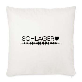 Schlager Musik - Sofakissenbezug 45 x 45 cm - Naturweiß  - Vorne