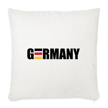 Germany | Deutschland | Flag | Flagge - Housse de coussin décorative 45 x 45 cm - blanc nature - Devant
