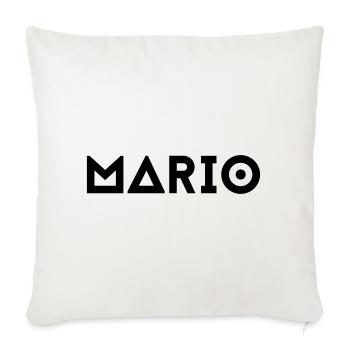 First name Mario - Sofa pillowcase 17,3'' x 17,3'' (45 x 45 cm) - natural white - Front