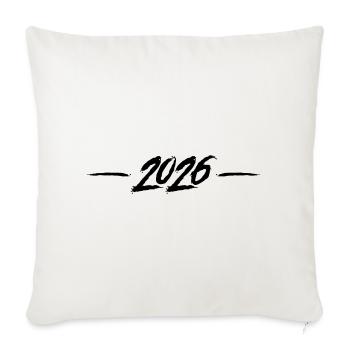 2026 year - Sofa pillowcase 17,3'' x 17,3'' (45 x 45 cm) - natural white - Front