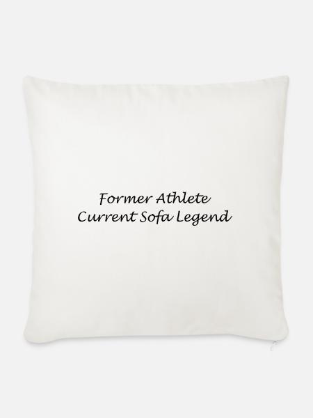 Ehemalige Athleten-Sofa-Legende - Sofakissenbezug 45 x 45 cm - Naturweiß