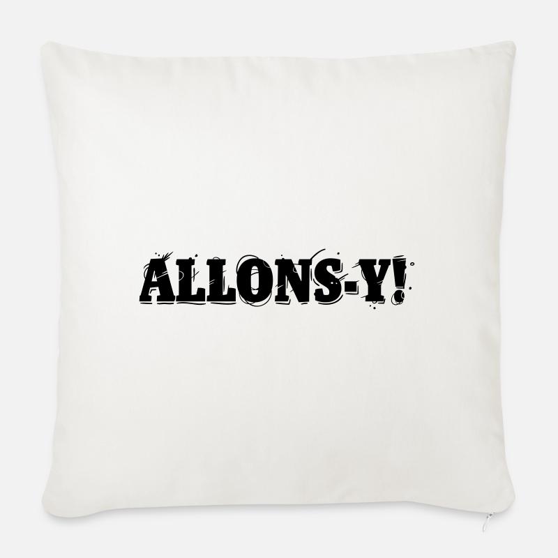 Allons-y! - Sofakissenbezug 45 x 45 cm - Naturweiß
