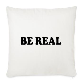 Be real - Sofakissenbezug 45 x 45 cm - Naturweiß  - Vorne