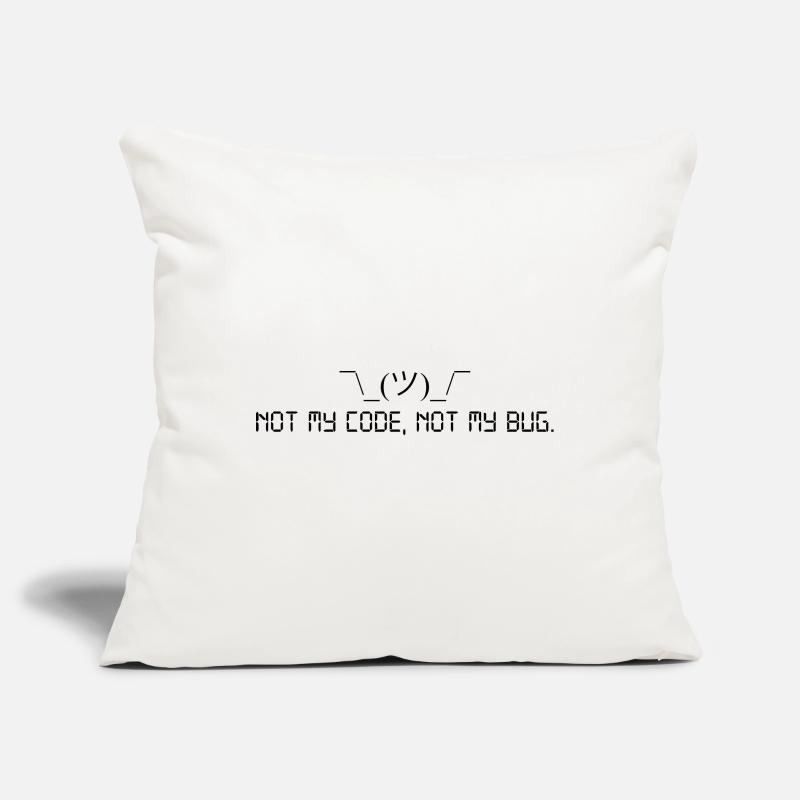 Pas mon code, pas mon bug. Housse de coussin décorative 45 x 45 cm