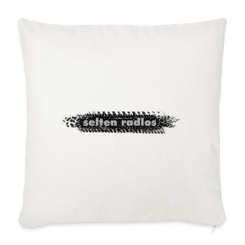 selten radlos reifenabdruck spruch radfahren - Sofakissenbezug 45 x 45 cm - Naturweiß  - Vorne