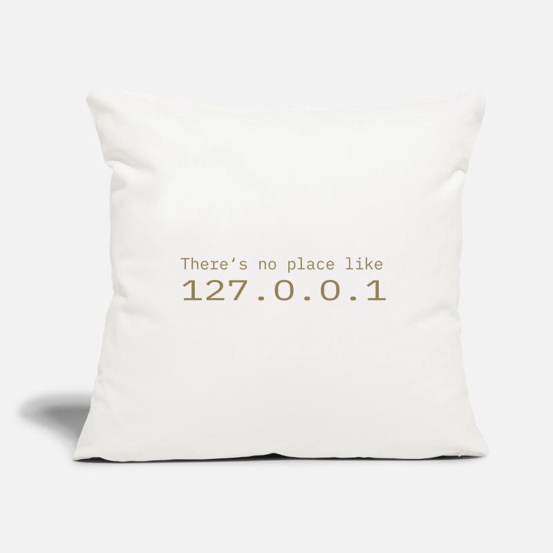Programmeur Nerd IT Aucun endroit comme Localhost Housse de coussin décorative 45 x 45 cm
