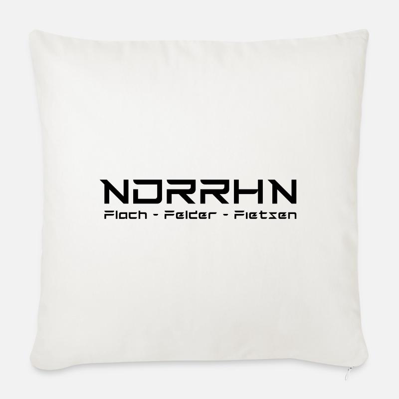 NDRRHN - Sofakissenbezug 45 x 45 cm - Naturweiß 