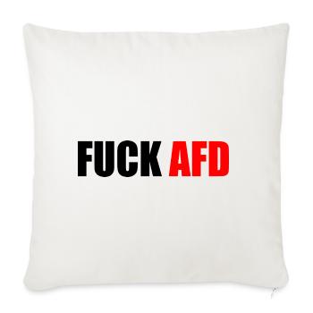 Fuck afd - Sofa pillowcase 17,3'' x 17,3'' (45 x 45 cm) - natural white - Front