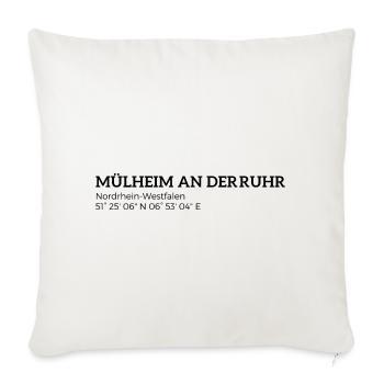 Mülheim an der Ruhr North Rhine-Westphalia Coordinates - Sofa pillowcase 17,3'' x 17,3'' (45 x 45 cm) - natural white - Front