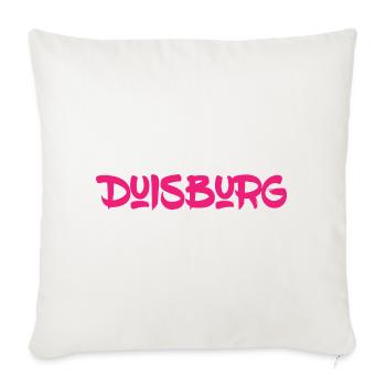 Duisburg - Ruhrpott - NRW - Rhein - Ruhr - Sofakissenbezug 45 x 45 cm - Naturweiß  - Vorne