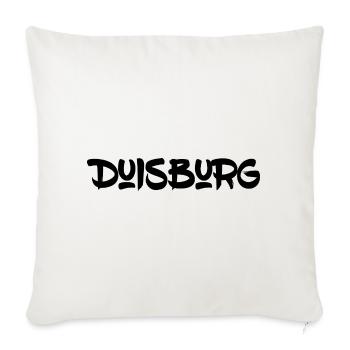 Duisburg - Ruhrpott - NRW - Rhein - Ruhr - Sofakissenbezug 45 x 45 cm - Naturweiß  - Vorne