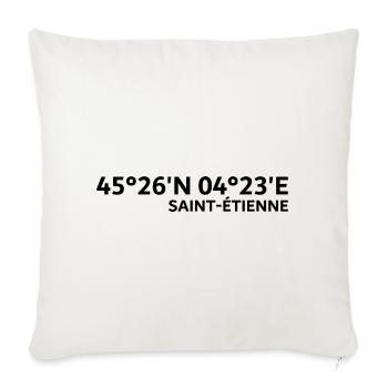 Coordonnées de Saint-Étienne - Housse de coussin décorative 45 x 45 cm - blanc nature - Devant