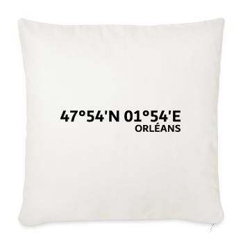 Coordonnées d’Orléans - Housse de coussin décorative 45 x 45 cm - blanc nature - Devant