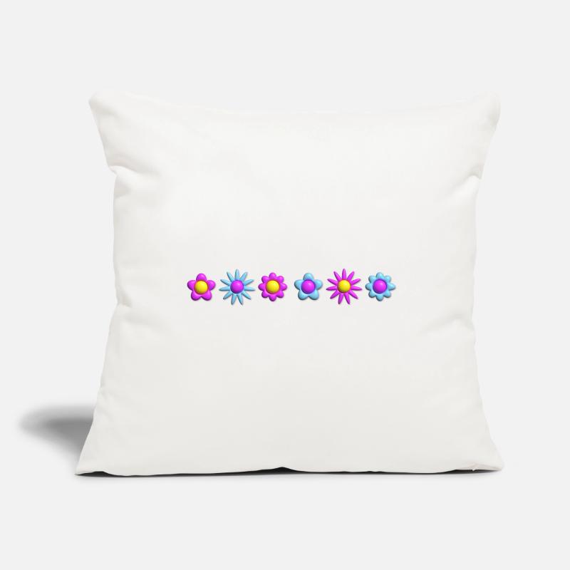 Fleurs en fleurs en rangée 3D Housse de coussin décorative 45 x 45 cm