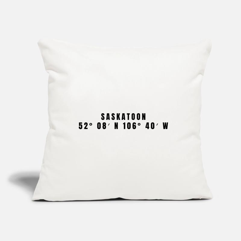Saskatoon, Canada Coordinates Sofa pillowcase 17,3'' x 17,3'' (45 x 45 cm)