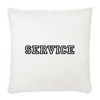 Service - Housse de coussin décorative 45 x 45 cm - blanc nature - Devant