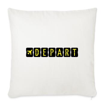 Départ - Housse de coussin décorative 45 x 45 cm - blanc nature - Devant