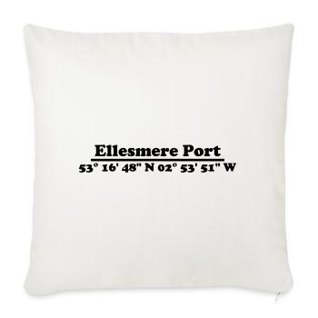 Ellesmere Port Coordinates - Sofa pillowcase 17,3'' x 17,3'' (45 x 45 cm) - natural white - Front