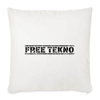 Free Tekno - Sofakissenbezug 45 x 45 cm - Naturweiß  - Vorne