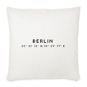 Coordonnées de Berlin - Housse de coussin décorative 45 x 45 cm - blanc nature - Devant
