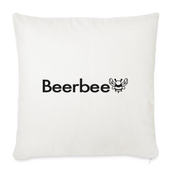 Beerbee Bière Bee Malle Dit TShirt - Housse de coussin décorative 45 x 45 cm - blanc nature - Devant